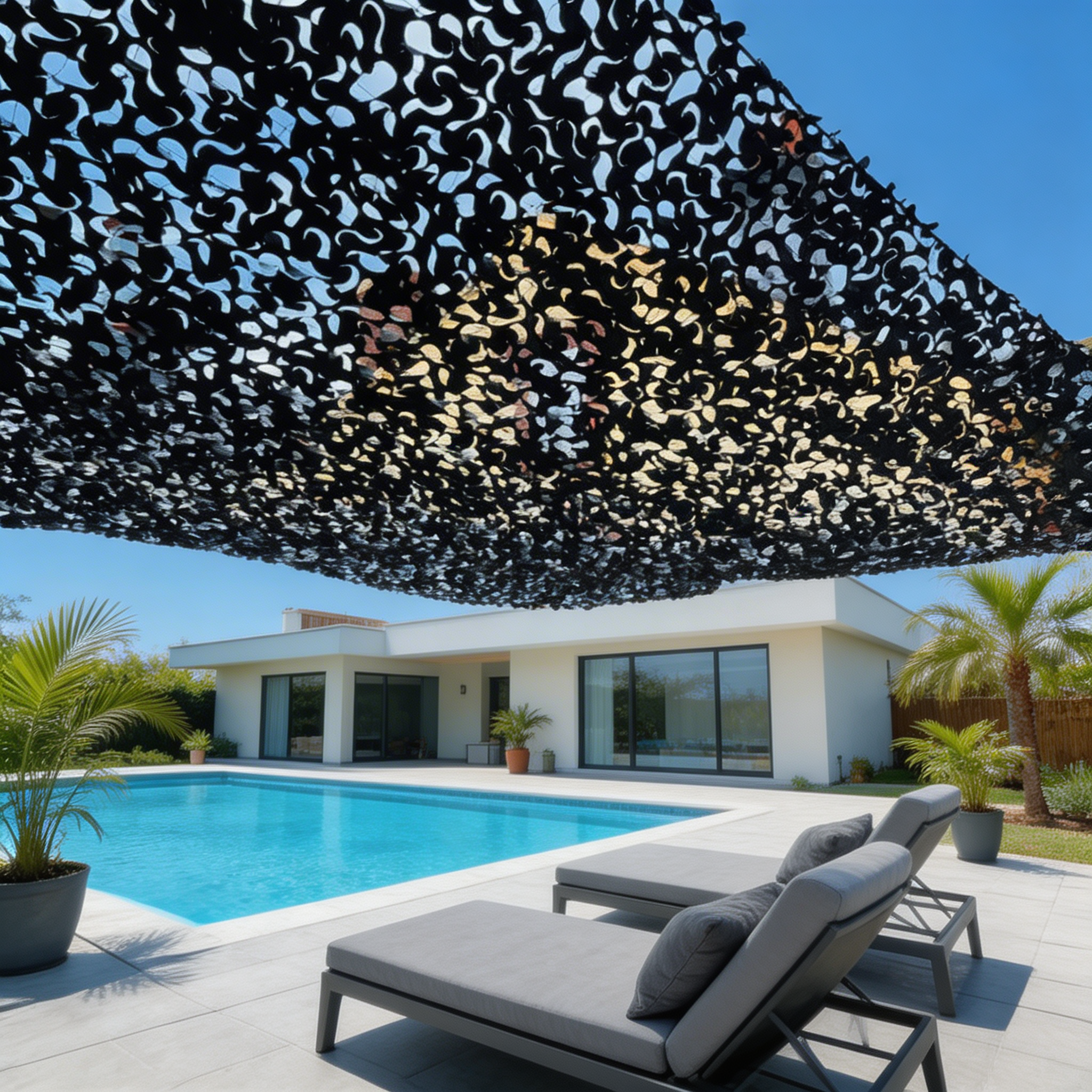 Filet de camouflage renforcé noir