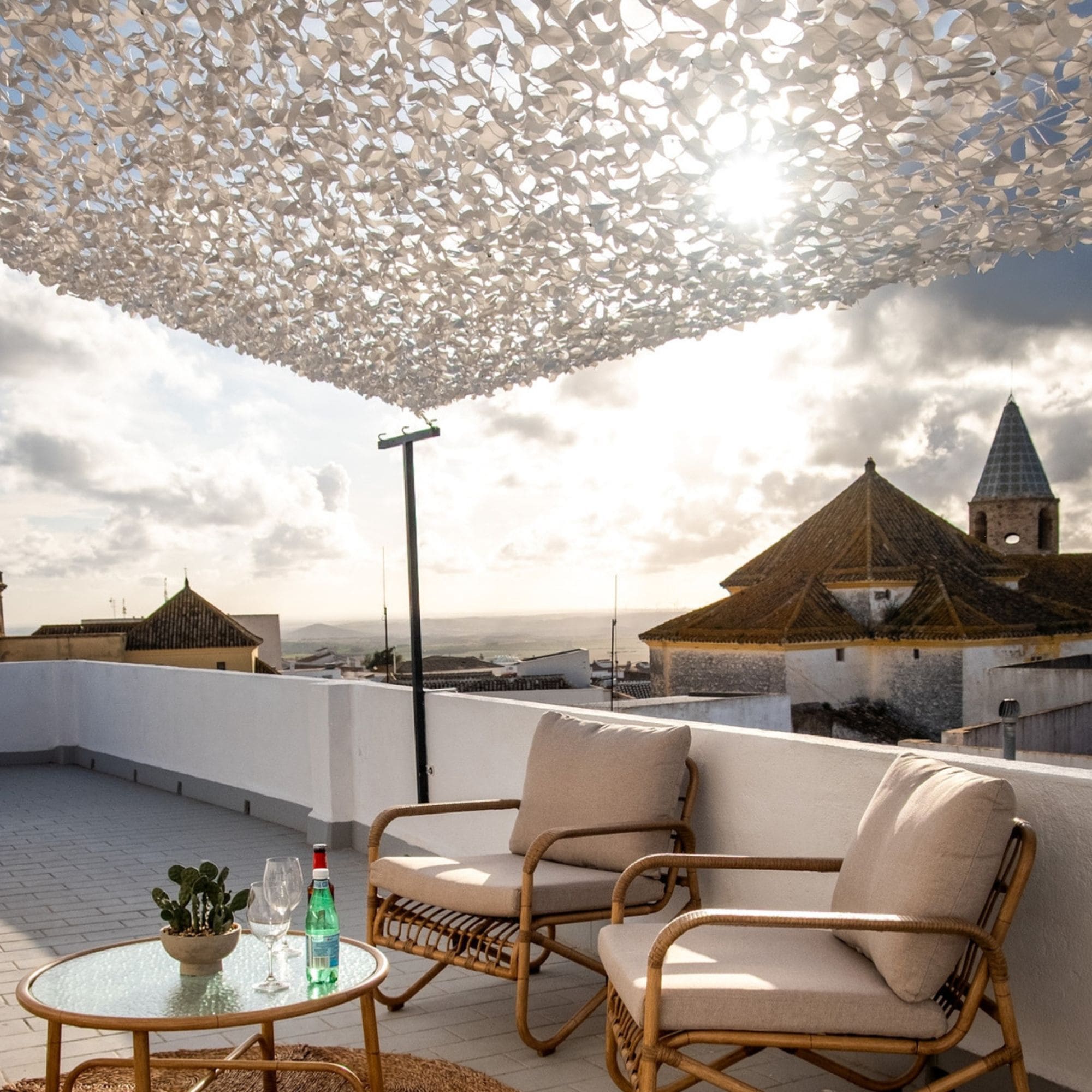 Filet de camouflage renforcé blanc