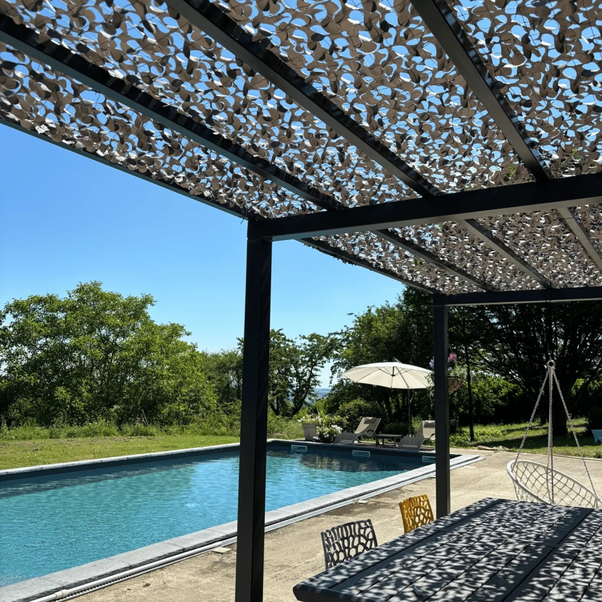 Filet de camouflage renforcé gris