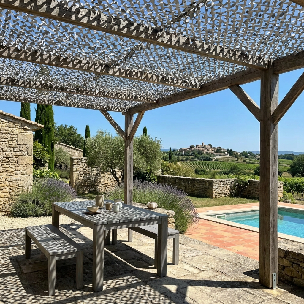 Filet de camouflage renforcé gris