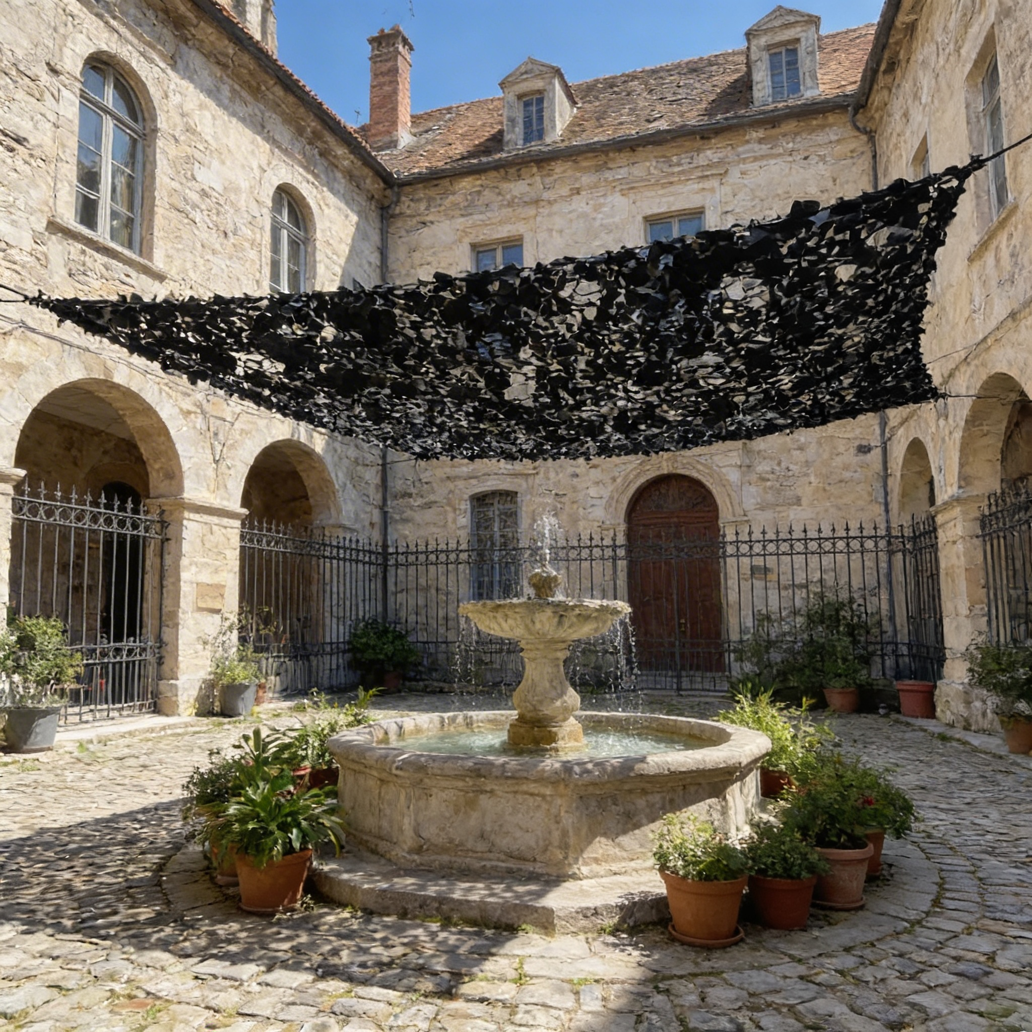 Filet de camouflage renforcé noir